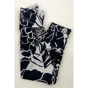 New Adidas AEROREADY High Rise 7/8 Floral Print Leggings Siz…